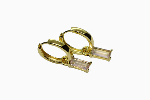 Ameya अमेय | Rosenquarz | Hoop | 18K Vermeil Vergoldung